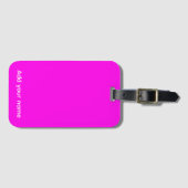 Helle Magenta Solid Color Gepäckanhänger (Vorderseite (Horizontal))
