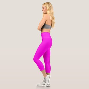  Helle Magenta (solide Farbe)  Capri Leggings