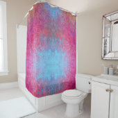 Helle Magenta Sunset Abstrakte Acrylpour Duschvorhang (Beispiel)