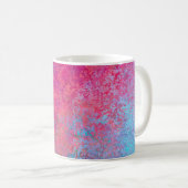Helle Magenta Sunset Abstrakte Acrylpour Kaffeetasse (VorderseiteRechts)