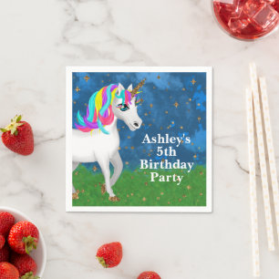 Helle Magical Unicorn 5. Geburtstagsparty Serviette