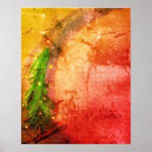 Helle Magische Weihnachtsbaum 2 Kunstdruckerei Poster