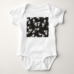 Helle Magnolie Florales Nahtloses Muster Baby Strampler