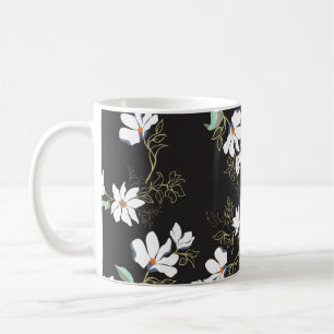 Helle Magnolie Florales Nahtloses Muster Kaffeetasse