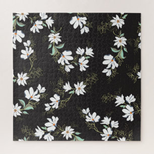 Helle Magnolie Florales Nahtloses Muster Puzzle