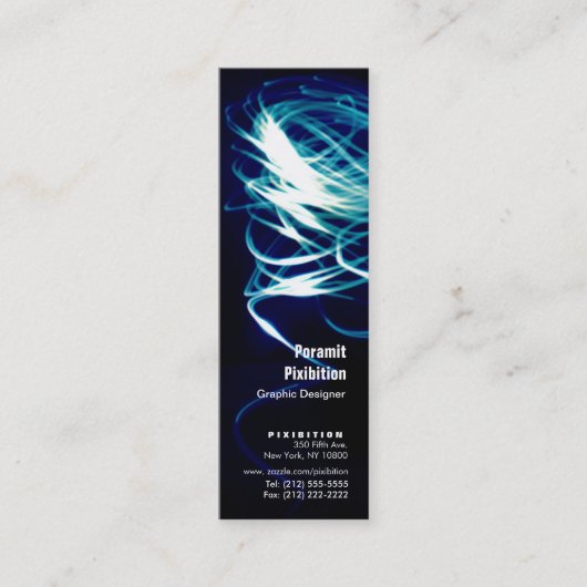 Helle Malerei-Blau-Visitenkarte Mini Visitenkarte (Vorderseite)