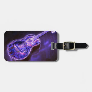 Helle Malerei: Gitarre - Gepäckanhänger