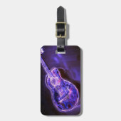 Helle Malerei: Gitarre - Gepäckanhänger (Vorderseite vertikal)