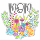 Helle Mama Muttertag Rose Aufkleber (Vorderseite)