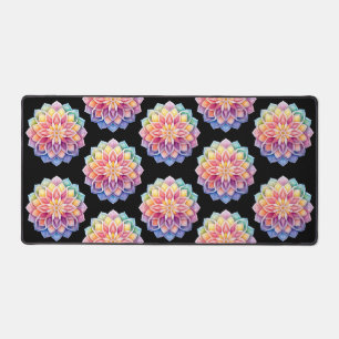Helle Mandala-Blumen-Schreibtischmatte Schreibtischunterlage