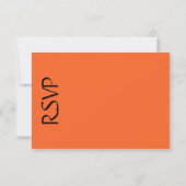 Helle Mandarine Orange Wedding RSVP Card (Rückseite)