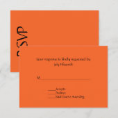 Helle Mandarine Orange Wedding RSVP Card (Vorne/Hinten)