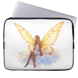 Helle Märchenschmetterlingsflügel sanfte Schönheit Laptopschutzhülle