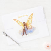 Helle Märchenschmetterlingsflügel sanfte Schönheit Quadratischer Aufkleber (Umschlag)