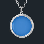 Helle Marine blau (Vollfarbe) Versilberte Kette<br><div class="desc">Helle Marine blau (Vollfarbe)</div>