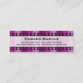 Helle Markisen-dünne lila Geschäfts-Karten Mini Visitenkarte (Rückseite)