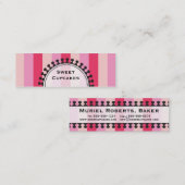 Helle Markisen-dünne rosa Visitenkarten Mini Visitenkarte (Vorne/Hinten)