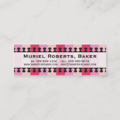 Helle Markisen-dünne rosa Visitenkarten Mini Visitenkarte (Rückseite)