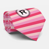 Helle Markisen-rosa Monogramm-Krawatte Krawatte (Gerollt)