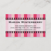 Helle Markisen-rosa Visitenkarten Visitenkarte (Rückseite)