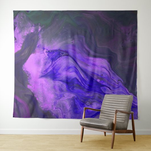 *~* Helle Marmor Aquamarin Magenta Rosa Abstrakte Wandteppich (Beispiel (Horizontal))