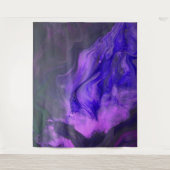 *~* Helle Marmor Aquamarin Magenta Rosa Abstrakte Wandteppich (Vorderseite)