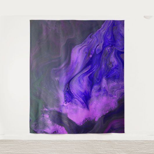 *~* Helle Marmor Aquamarin Magenta Rosa Abstrakte Wandteppich (Vorderseite)