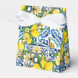 Helle mediterrane sizilianische Tiles Citrus Lemon Geschenkschachtel
