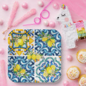 Helle mediterrane sizilianische Tiles Citrus Lemon Pappteller (Party)