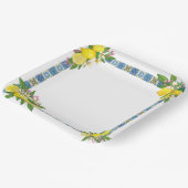Helle mediterrane sizilianische Tiles Citrus Lemon Pappteller (Gewinkelt)