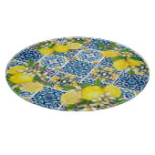 Helle mediterrane sizilianische Tiles Citrus Lemon Schneidebrett (Ecke)