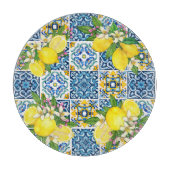 Helle mediterrane sizilianische Tiles Citrus Lemon Schneidebrett (Vorderseite)