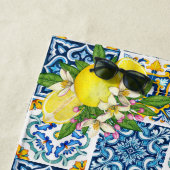 Helle mediterrane sizilianische Tiles Citrus Lemon Strandtuch (Beispiel)