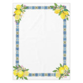 Helle mediterrane sizilianische Tiles Citrus Lemon Tischdecke (Vorderseite)