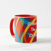 Helle, mehrfarbige Design Tasse Personalisiert (Vorderseite Links)