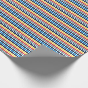 Helle mehrfarbige horizontale Streifen. Geschenkpapier