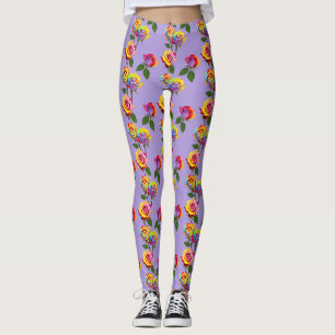 Helle mehrfarbige Rosen in Regenbogenfarben  Leggings