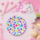 Helle mehrfarbige Stellen Pappteller (Party)