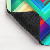 Helle, mehrfarbige Streifen mit großen Zickzack St Mousepad (Ecke)