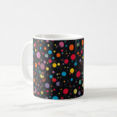 Helle mehrfarbige Tupfen Kaffeetasse (Vorderseite Links)