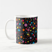 Helle mehrfarbige Tupfen Kaffeetasse (Links)