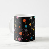 Helle mehrfarbige Tupfen Kaffeetasse (Vorderseite Links)