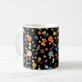 Helle mehrfarbige Tupfen Kaffeetasse (Vorderseite Links)