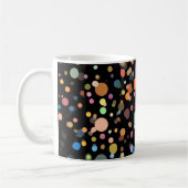Helle mehrfarbige Tupfen Kaffeetasse (Links)