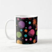 Helle mehrfarbige Tupfen Kaffeetasse (Links)