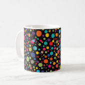 Helle mehrfarbige Tupfen Kaffeetasse (Vorderseite Links)