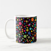 Helle mehrfarbige Tupfen Kaffeetasse (Links)