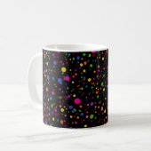 Helle mehrfarbige Tupfen Kaffeetasse (Vorderseite Links)