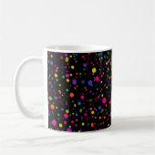 Helle mehrfarbige Tupfen Kaffeetasse (Links)