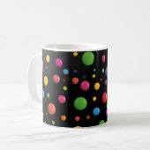Helle mehrfarbige Tupfen Kaffeetasse (Vorderseite Links)